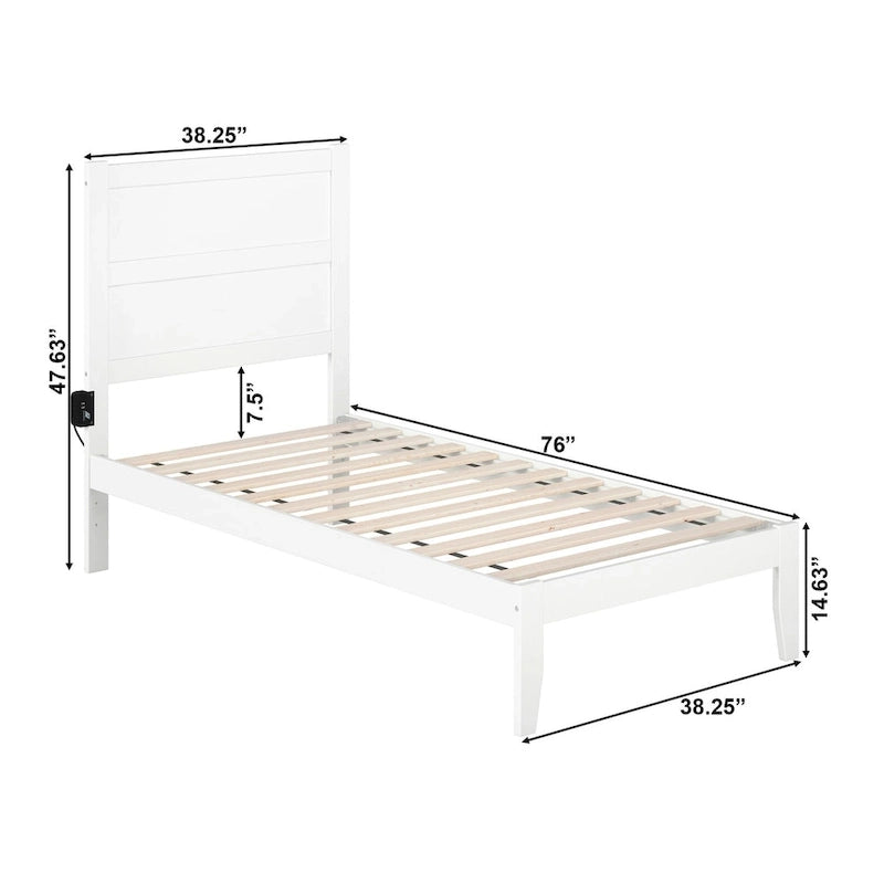 NoHo Twin Bed in White