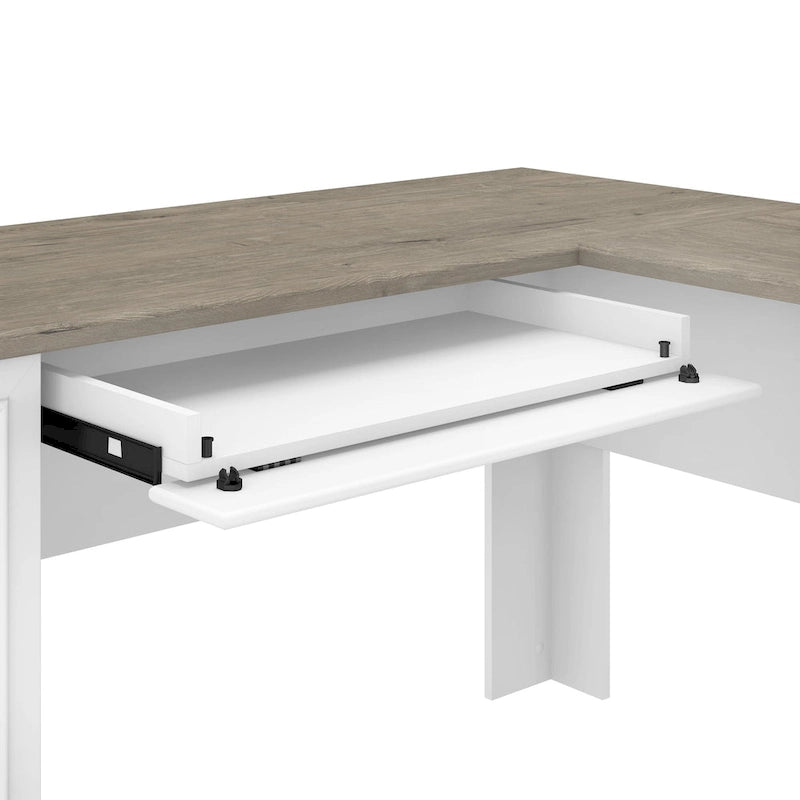 Fairview 60W Desk with Hutch, and Storage Set by Bush Furniture