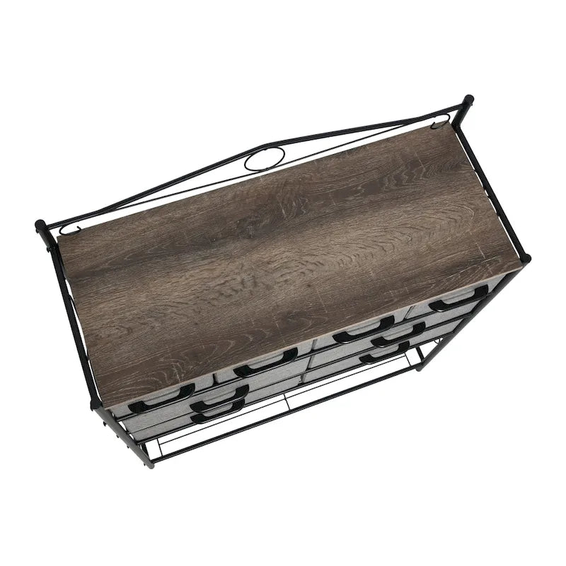 Meuble de rangement pour table de chevet Household Essentials avec 8 tiroirs et étagère à chaussures