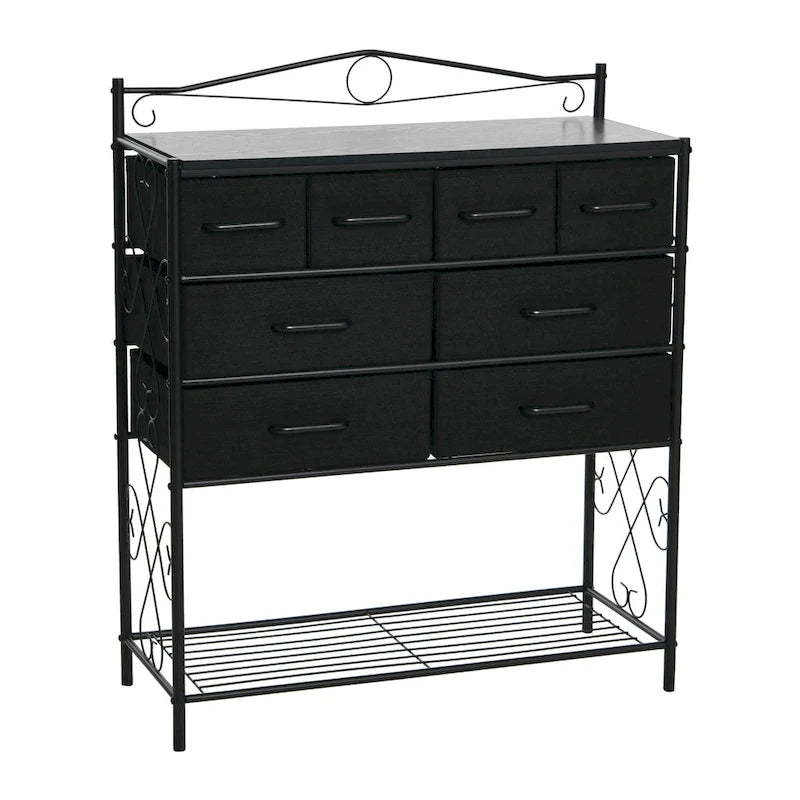 Meuble de rangement pour table de chevet Household Essentials avec 8 tiroirs et étagère à chaussures