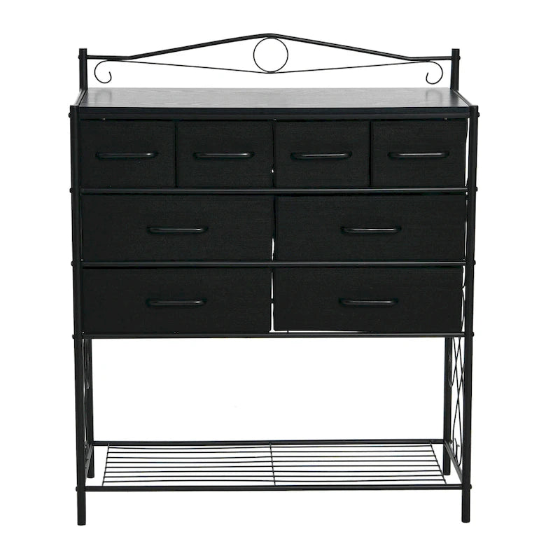 Meuble de rangement pour table de chevet Household Essentials avec 8 tiroirs et étagère à chaussures