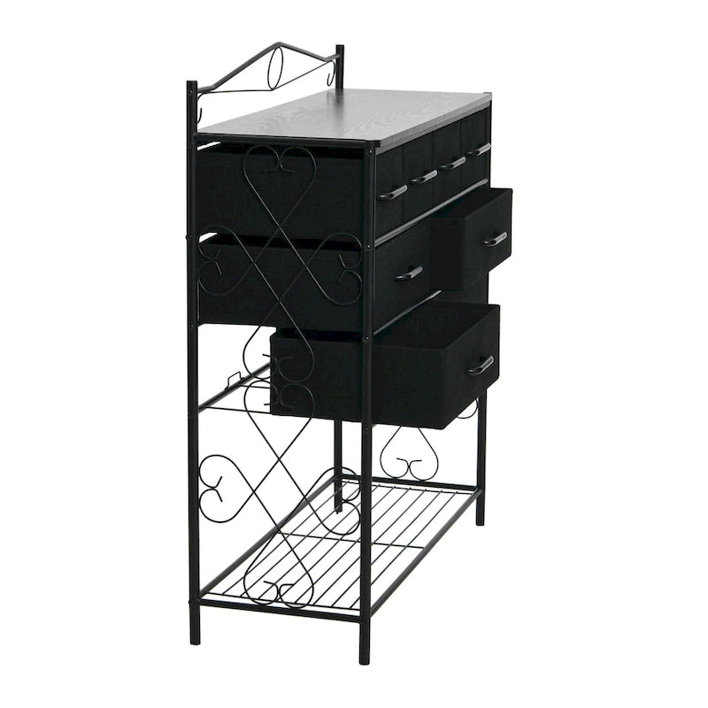 Meuble de rangement pour table de chevet Household Essentials avec 8 tiroirs et étagère à chaussures