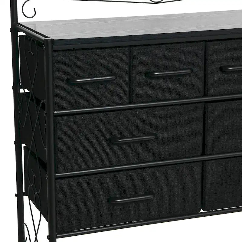 Meuble de rangement pour table de chevet Household Essentials avec 8 tiroirs et étagère à chaussures