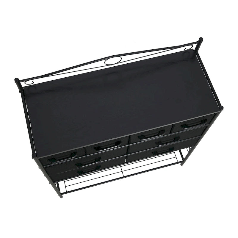 Meuble de rangement pour table de chevet Household Essentials avec 8 tiroirs et étagère à chaussures