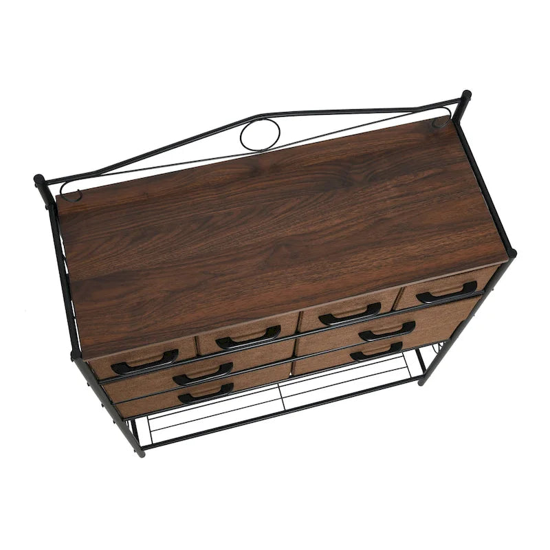 Meuble de rangement pour table de chevet Household Essentials avec 8 tiroirs et étagère à chaussures