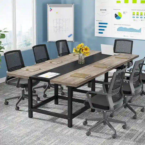 6.5 Ft Conference Room Table, Rectangle 78.74L X 39.2W X 29.52H Inches,2 Separate Piece - 78.74L X 39.2W X 29.52H