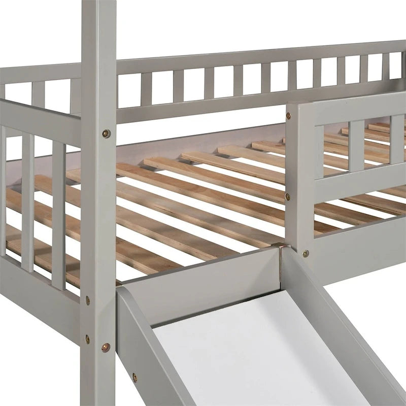 Merax Twin House Bed Loft Bed with Two Drawers and Slide