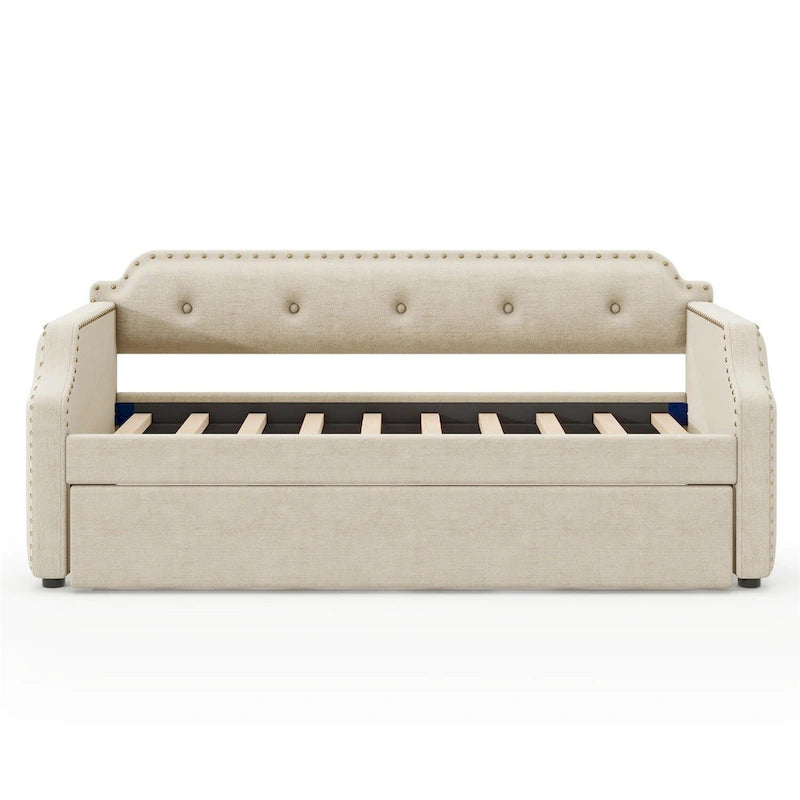Merax Twin Upholstered Daybed with Trundle