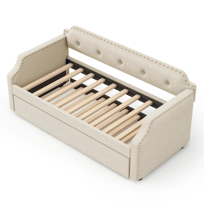 Merax Twin Upholstered Daybed with Trundle