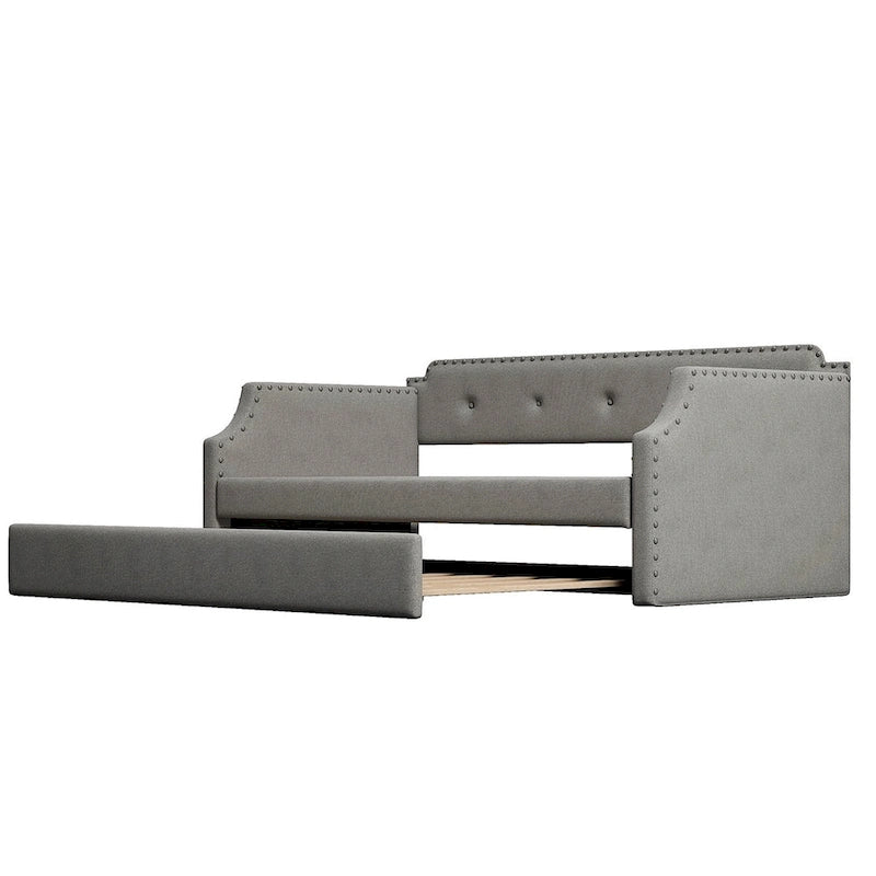 Merax Twin Upholstered Daybed with Trundle
