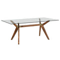 Rye Studio Waldorf Modern Glass Dining Table