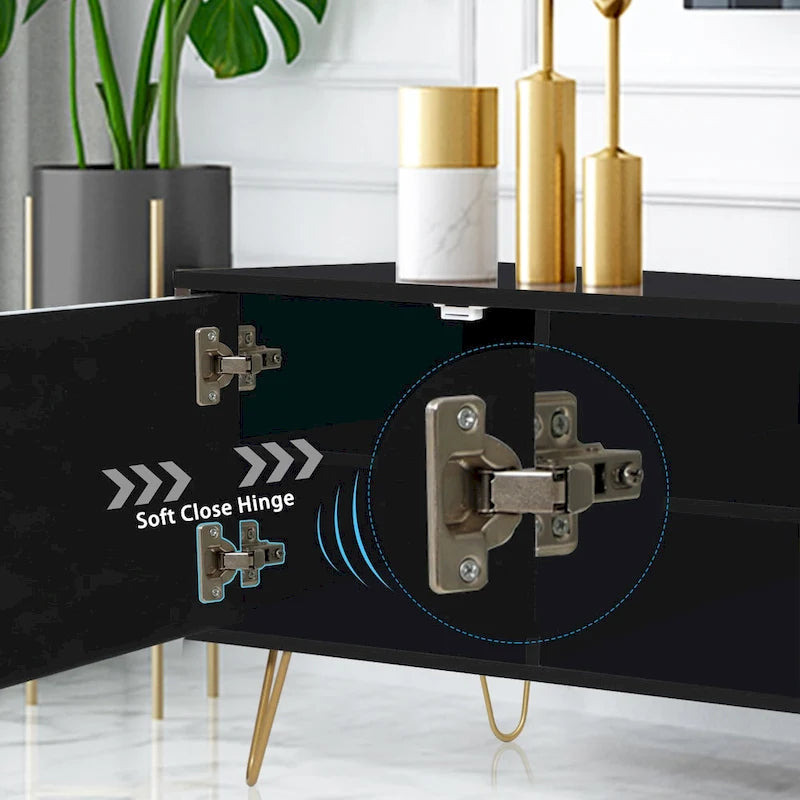 TV Stand TV Console Table Cabinet Wood Entertainment Center