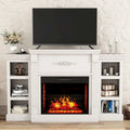 70 Wood Classical Fireplace TV Stand with 28 Electric Fireplace