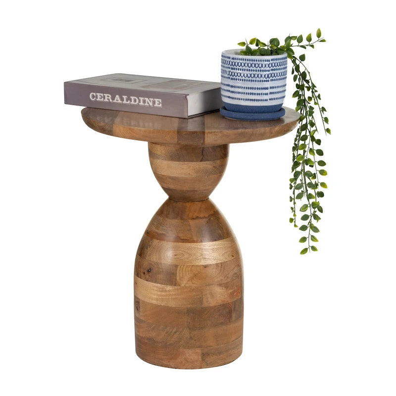 Sagebrook Home Mango Wood Hourglass Accent Table Wood - 16 x 16 x 19