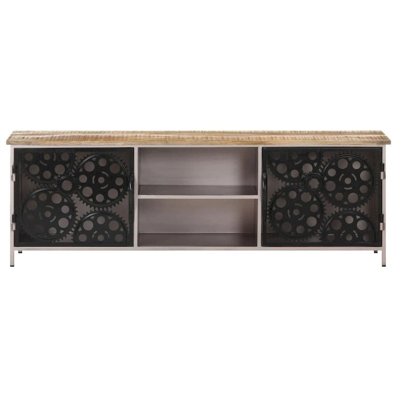 Meuble TV 47,2x11,8x15,7 Bois de manguier brut