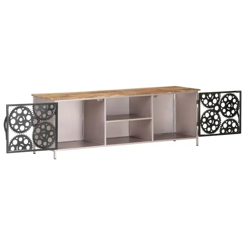 Meuble TV 47,2x11,8x15,7 Bois de manguier brut