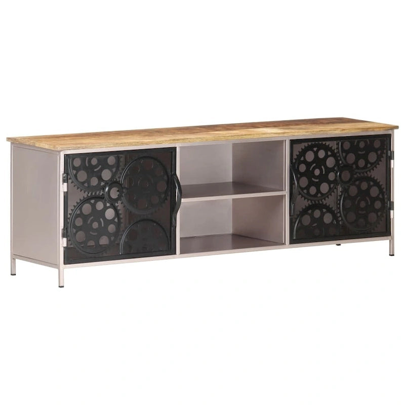 Meuble TV 47,2x11,8x15,7 Bois de manguier brut