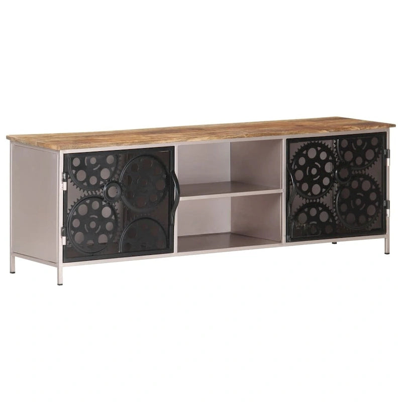 Meuble TV 47,2x11,8x15,7 Bois de manguier brut