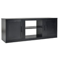 58 Inches TV Stand with 2 Storage Cabinets and 3-Position Adjustable Shelves