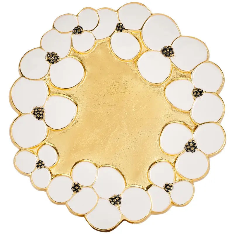 Table d'appoint florale - 16 po L x 16 po P x 18 po H - 16Lx16Px18H