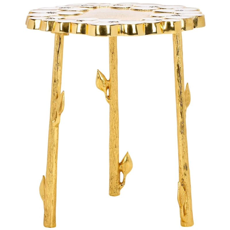 Table d'appoint florale - 16 po L x 16 po P x 18 po H - 16Lx16Px18H
