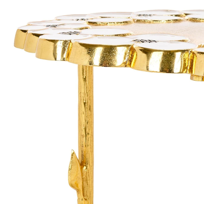 Table d'appoint florale - 16 po L x 16 po P x 18 po H - 16Lx16Px18H