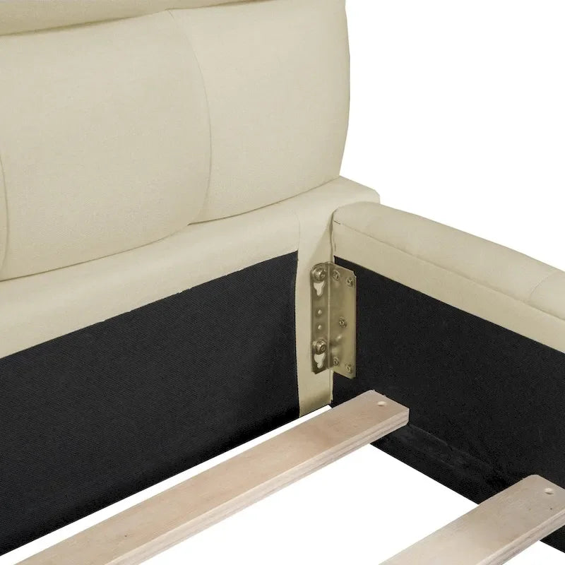 Upholstered Platform Bed with Thick Fabric