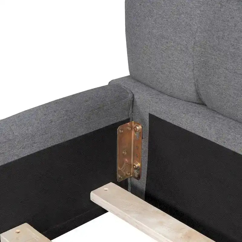 Upholstered Platform Bed with Thick Fabric