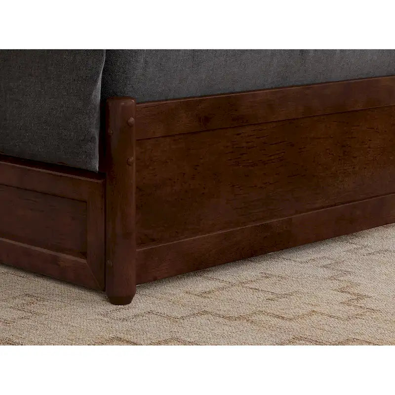 Malta Platform Bed with Panel Footboard and Twin Trundle