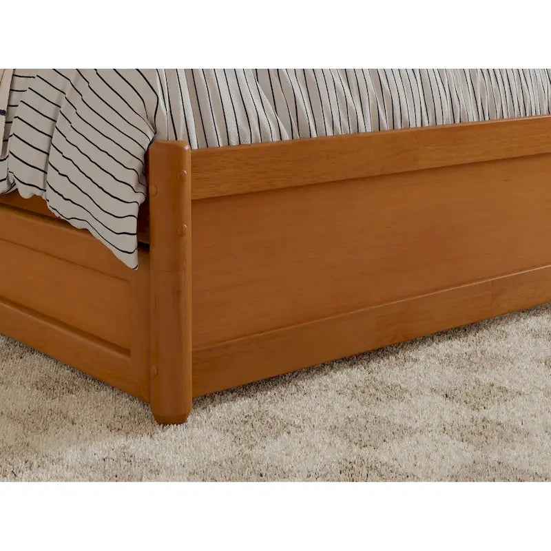 Malta Platform Bed with Panel Footboard and Twin Trundle