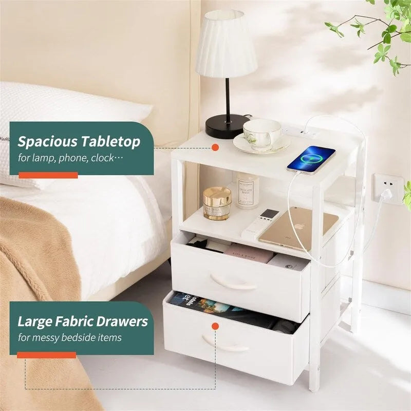 Nightstand with Charging Station