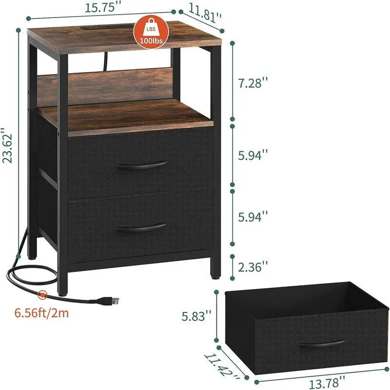 Nightstand with Charging Station