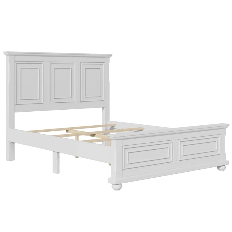 Traditional Town and Country Style Pinewood Vintage Queen Bed