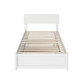 Wesley Platform Bed with Panel Footboard and Twin XL Trundle
