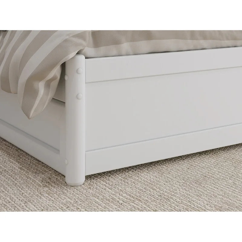 Wesley Platform Bed with Panel Footboard and Twin XL Trundle