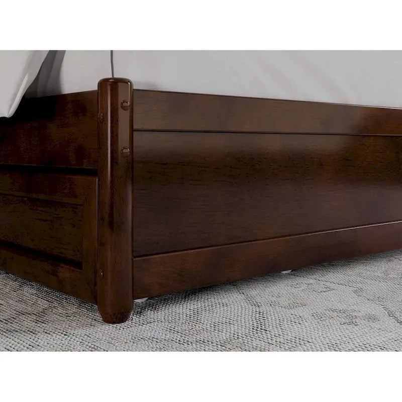 Malta Platform Bed with Panel Footboard and Twin XL Trundle
