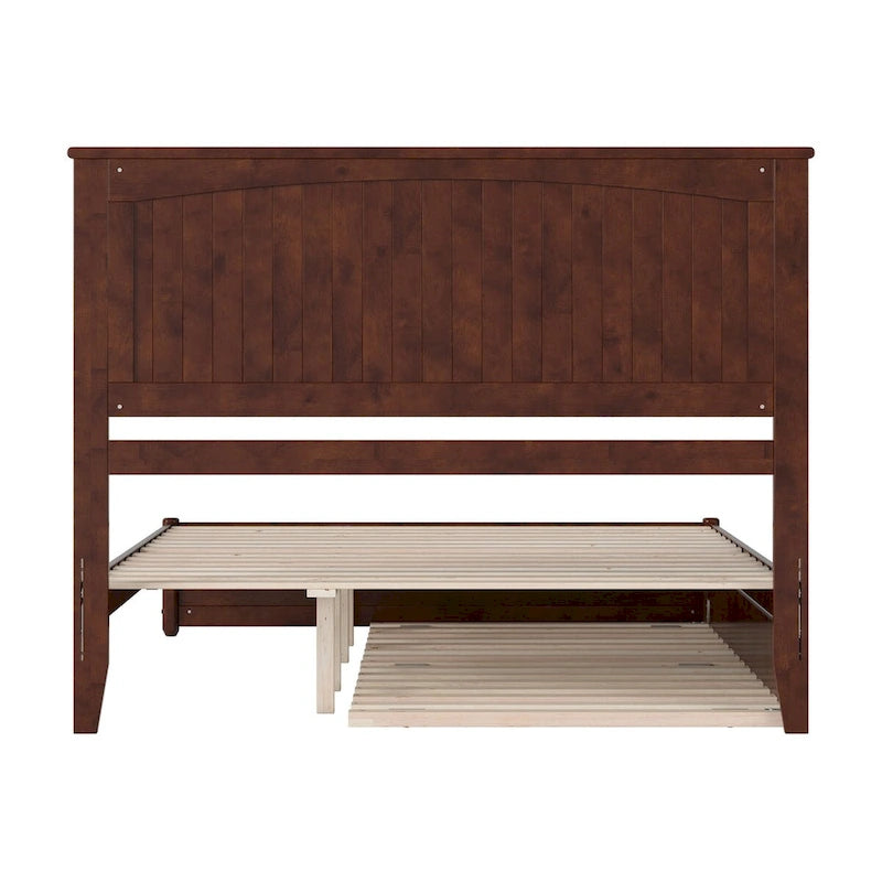 Malta Platform Bed with Panel Footboard and Twin XL Trundle
