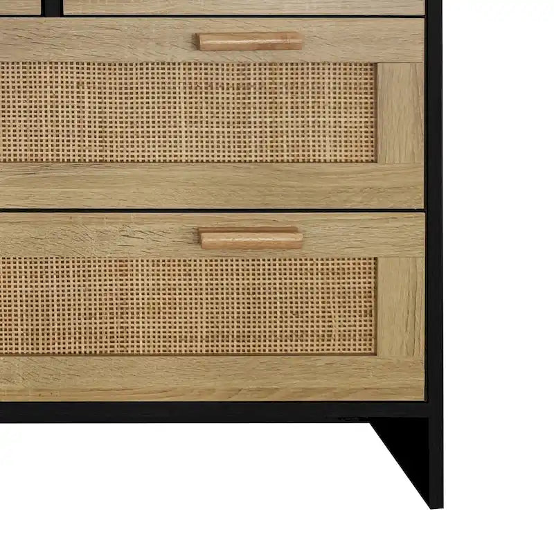 4 Drawers Rattan Cabinet, for Bedroom, Living Room, Hallways