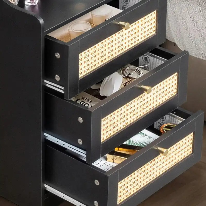 3 Drawer Nightstand with USB