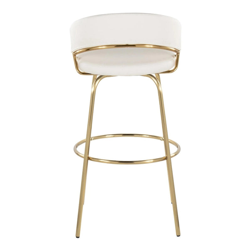 Tabouret de bar à hauteur fixe avec pieds en métal (Lot de 2)