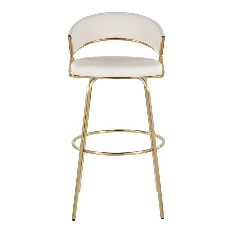 Tabouret de bar à hauteur fixe avec pieds en métal (Lot de 2)