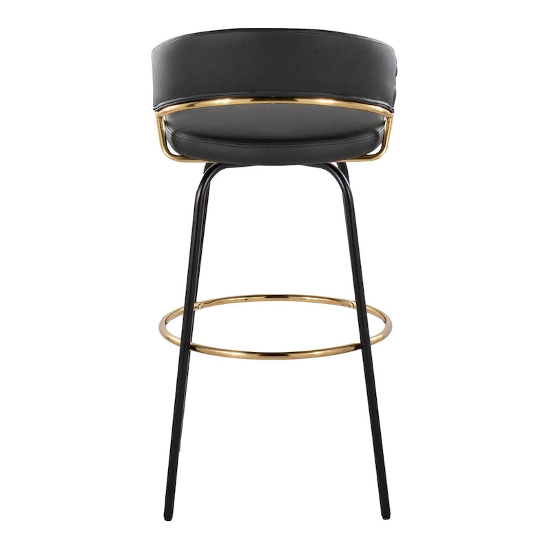 Tabouret de bar à hauteur fixe avec pieds en métal (Lot de 2)