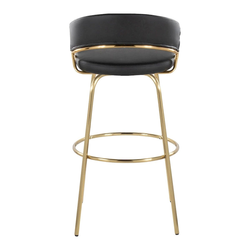 Tabouret de bar à hauteur fixe avec pieds en métal (Lot de 2)