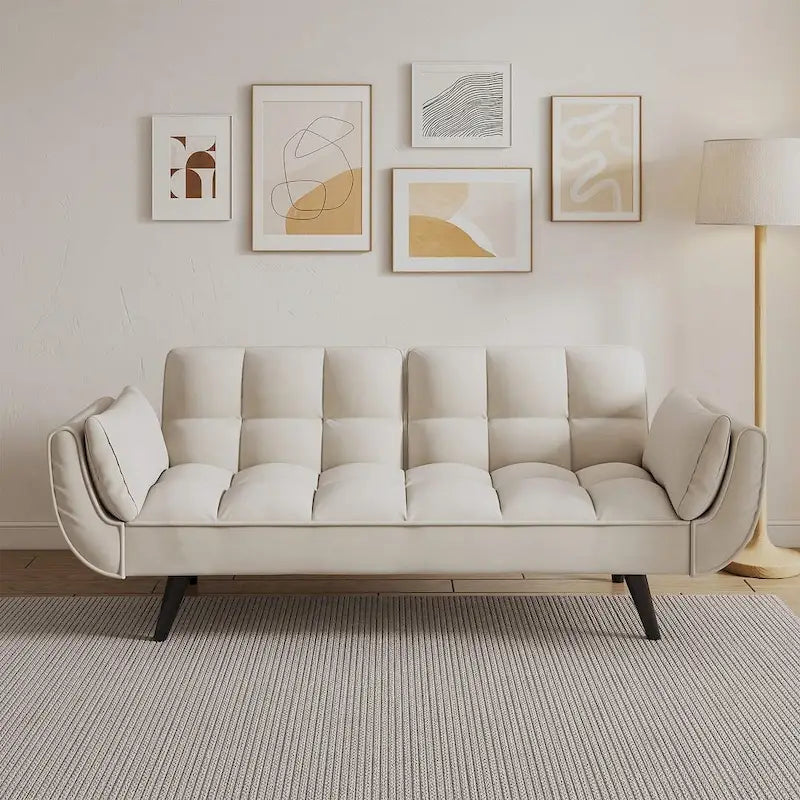 Canapé Futon 57, Canapé-lit Pliant Convertible Fauteuil Inclinable pour Salon