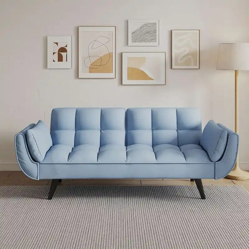 Canapé Futon 57, Canapé-lit Pliant Convertible Fauteuil Inclinable pour Salon