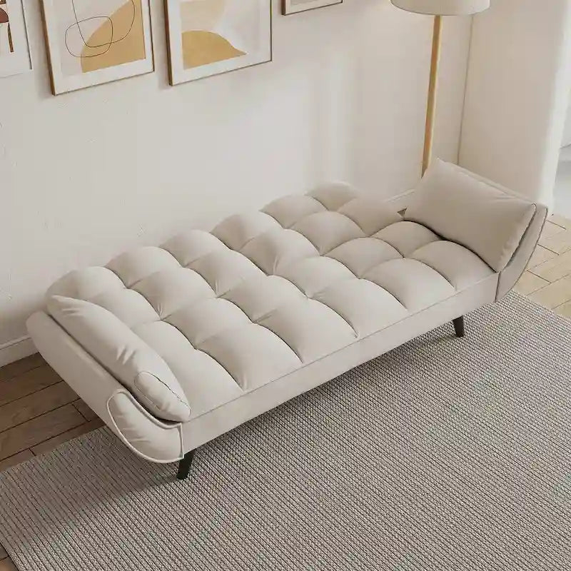 Canapé Futon 57, Canapé-lit Pliant Convertible Fauteuil Inclinable pour Salon