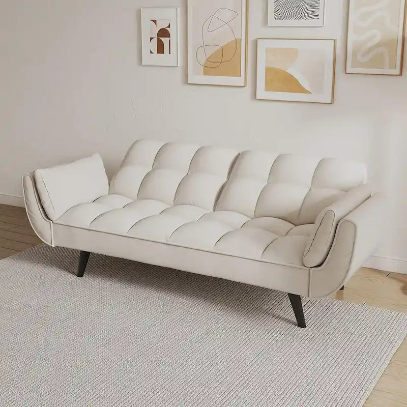 Canapé Futon 57, Canapé-lit Pliant Convertible Fauteuil Inclinable pour Salon