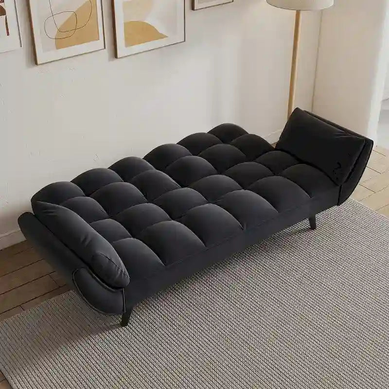Canapé Futon 57, Canapé-lit Pliant Convertible Fauteuil Inclinable pour Salon