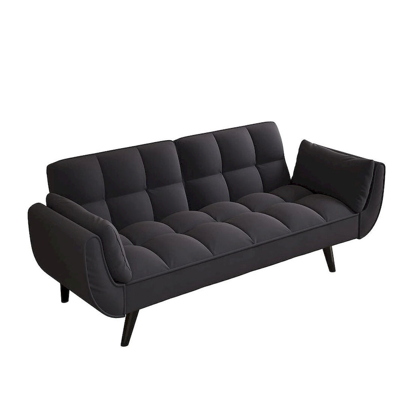 Canapé Futon 57, Canapé-lit Pliant Convertible Fauteuil Inclinable pour Salon