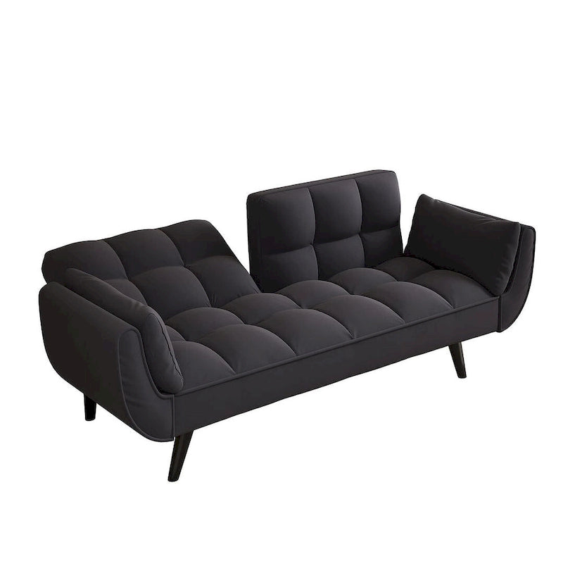 Canapé Futon 57, Canapé-lit Pliant Convertible Fauteuil Inclinable pour Salon